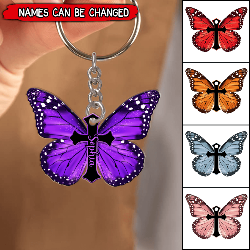 Monarch Butterfly Personalized Keychain